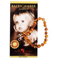 Baltic Amber for Africa Baby Anklet - Cognac